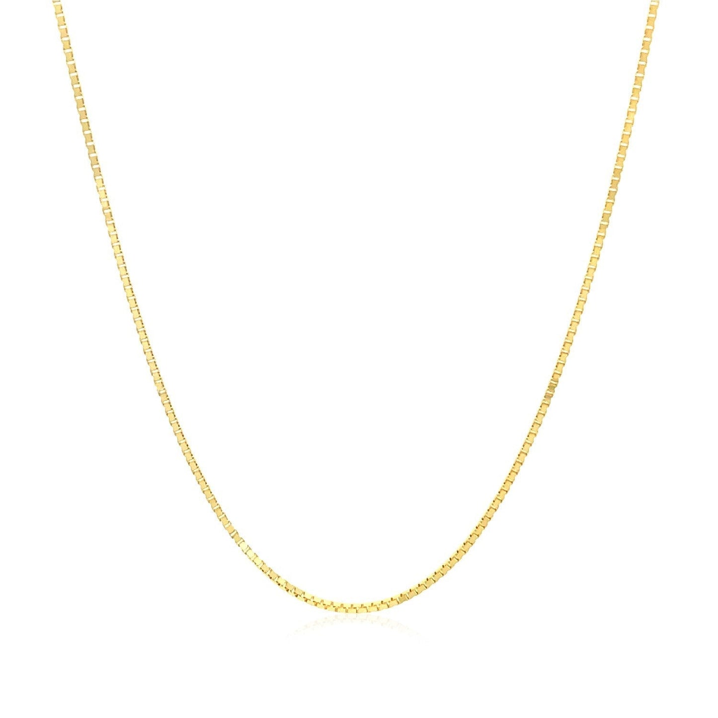 10k Yellow Gold Classic Box Chain 0.8mm Bids.com