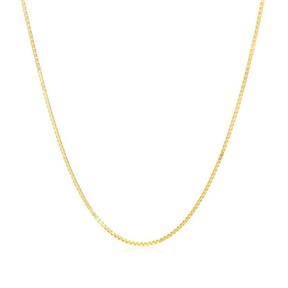 10k Yellow Gold Classic Box Chain 0.8mm Bids.com