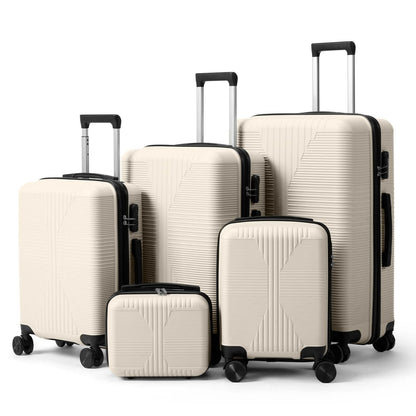5-Piece Lightweight Luggage Set with Lock – 12/16/20/24/28 Inch DailySale