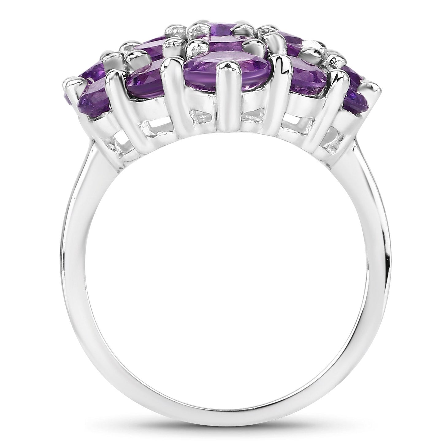 5.44 Carat Genuine Amethyst .925 Sterling Silver Ring Bids.com