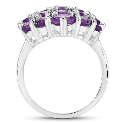 5.44 Carat Genuine Amethyst .925 Sterling Silver Ring Bids.com