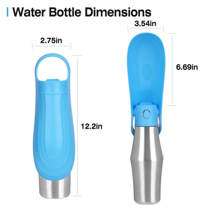 25oz Portable Dog Stainless Steel Water Dispenser Leak Proof Design DailySale