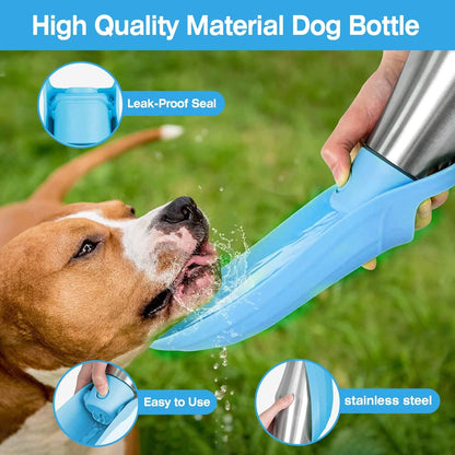 25oz Portable Dog Stainless Steel Water Dispenser Leak Proof Design DailySale