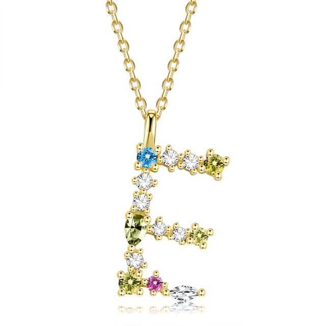 26 Alphabet Necklaces Opal Zirconia 925 Sterling Silver Necklace DailySale