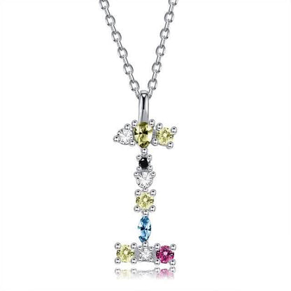 26 Alphabet Necklaces Opal Zirconia 925 Sterling Silver Necklace DailySale