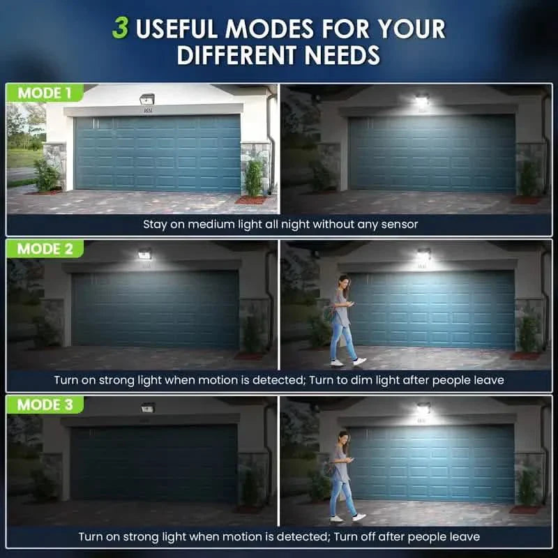 126 LED Solar Outdoor Lights Cold White Motion Sensor 270° Wide Angle Lighting Security Solar Powered Flood Lights DailySale