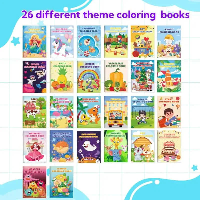 26-Pack: Coloring Books For Kids Ages 4-8, 8-12 Birthday Party Favors Gifts DailySale