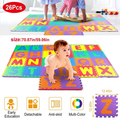 26-Piece: Kids Alphabet Play Mat For Infants Baby Toddlers DailySale