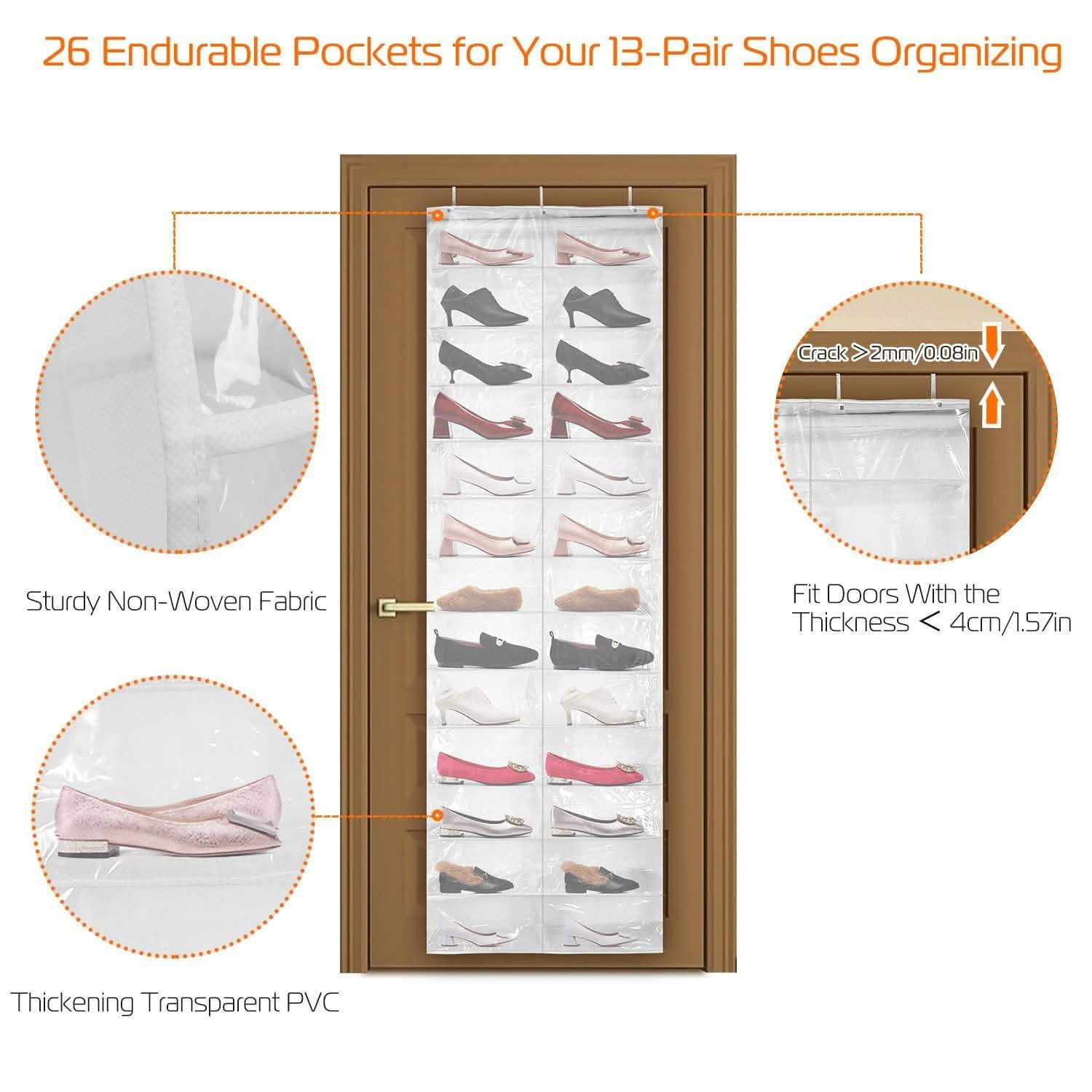 26 Pockets Over the Door Shoe Rack DailySale