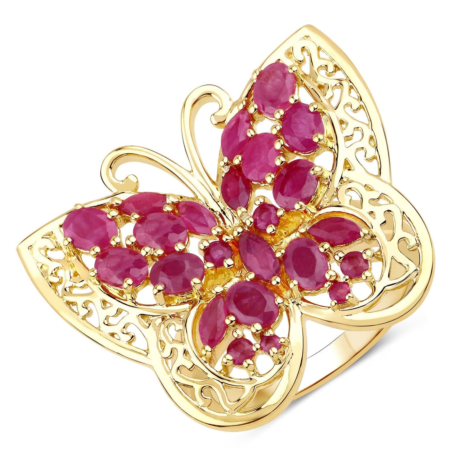 3.08 Carat Genuine Ruby .925 Sterling Silver Ring Bids.com