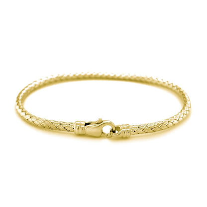 Fancy Weave Bangle in 14k Yellow Gold (3.0mm) Bids.com