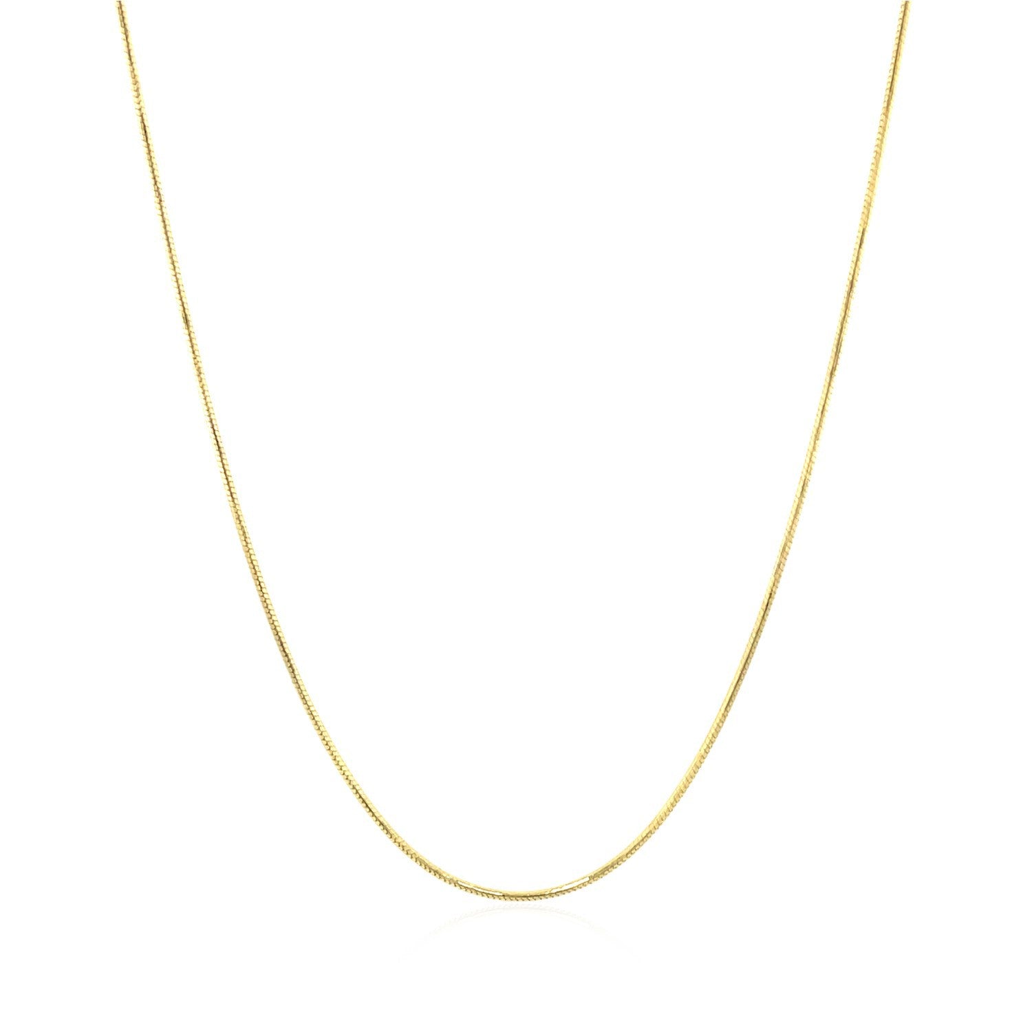 14k Yellow Gold Round Snake Chain 0.7mm Bids.com