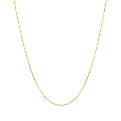 14k Yellow Gold Round Snake Chain 0.7mm Bids.com