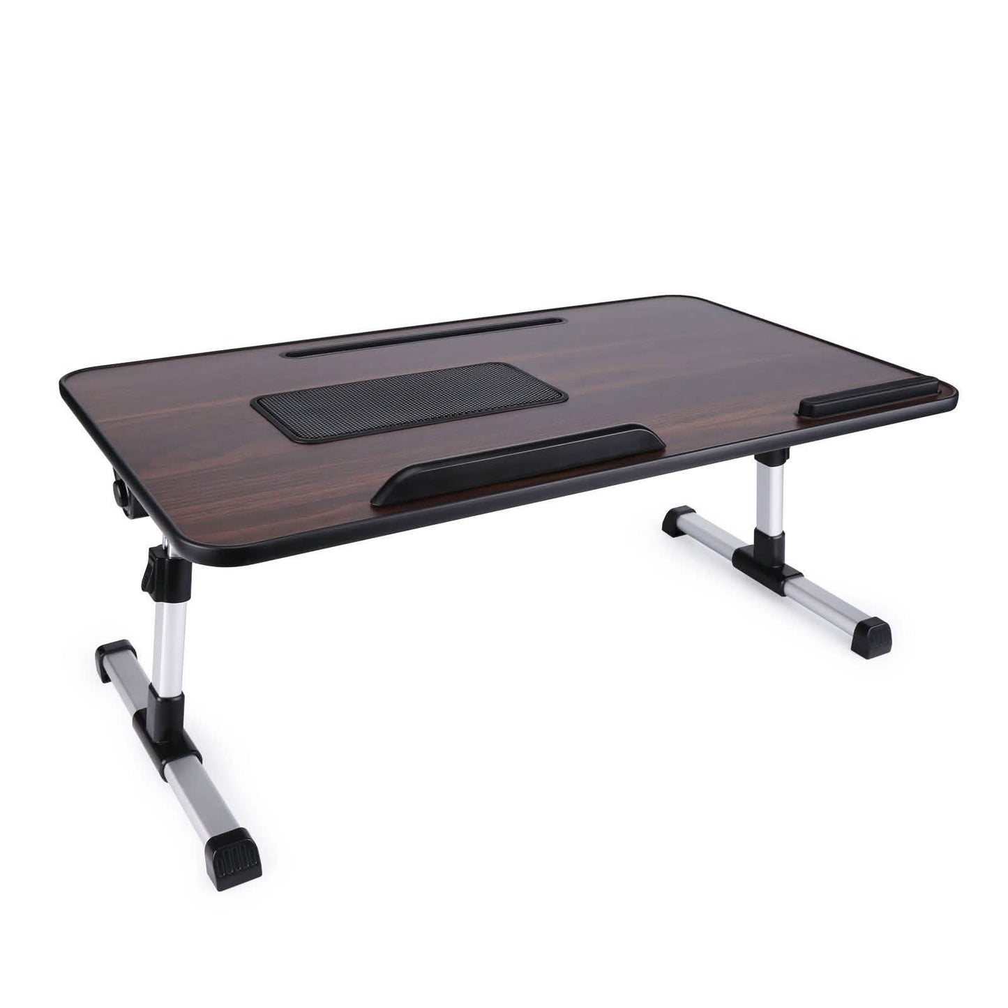 26.6 Foldable Adjustable Laptop Tray Stand Desk with CPU Cooling Fans & Mouse Pad DailySale