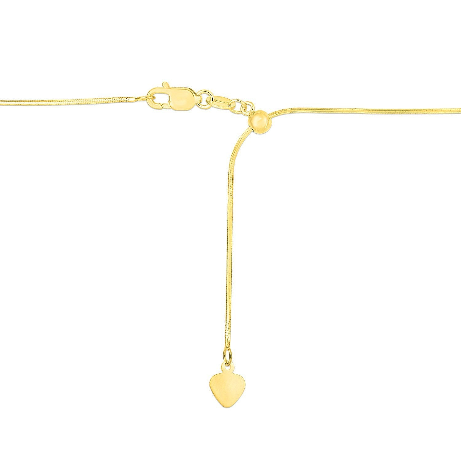 14k Yellow Gold Adjustable Snake Chain 0.85mm Bids.com
