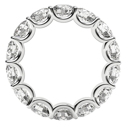 Round Cut Lab Grown Diamond Eternity Ring in 14k White Gold (6 cttw FG/VS2) Bids.com