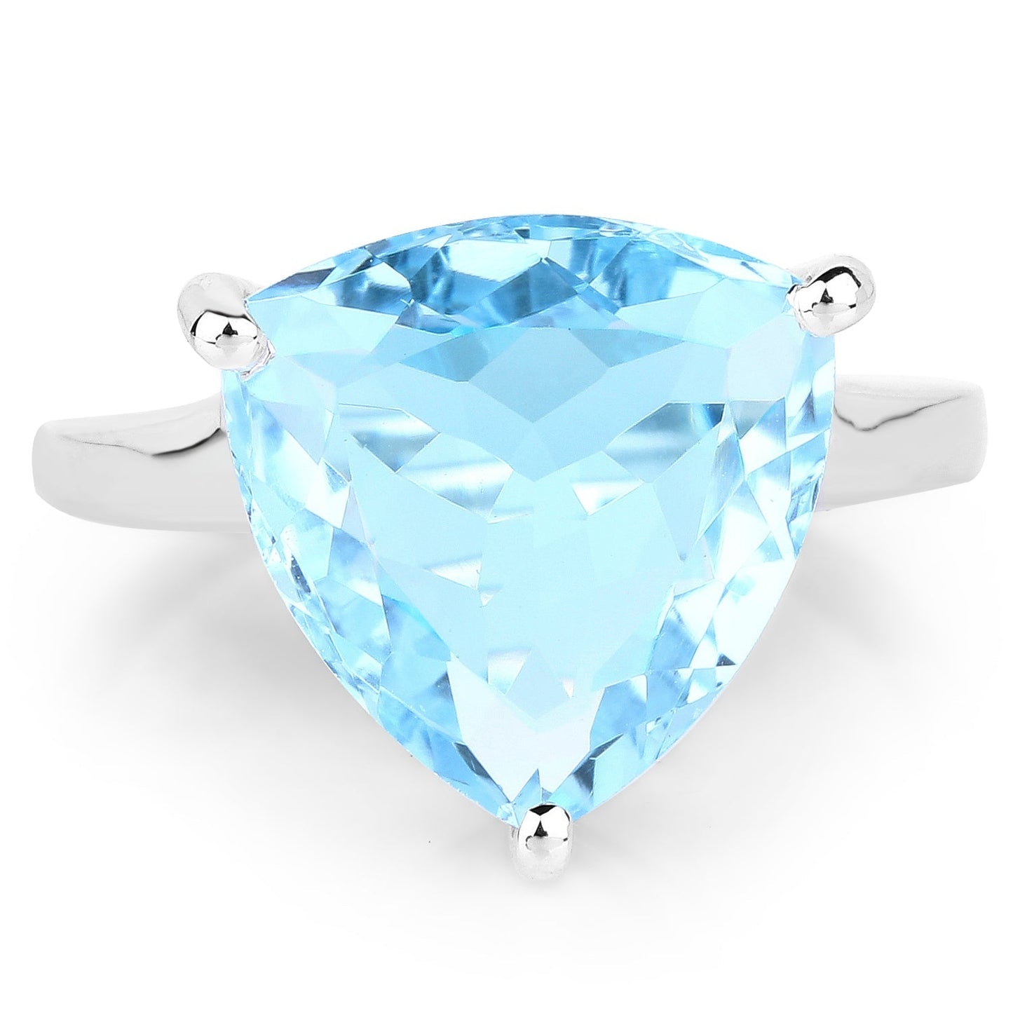 9.00 Carat Genuine Blue Topaz .925 Sterling Silver Ring Bids.com