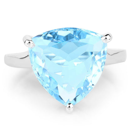 9.00 Carat Genuine Blue Topaz .925 Sterling Silver Ring Bids.com