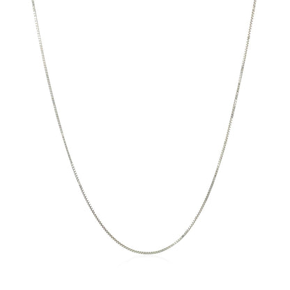 10k White Gold Classic Box Chain 0.6mm Bids.com