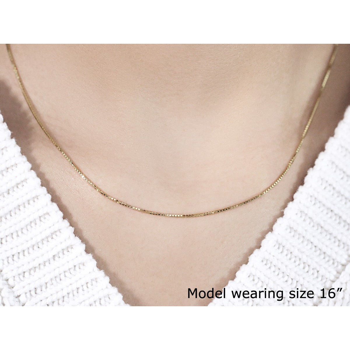14k Yellow Gold Octagonal Box Chain 1.0mm Bids.com