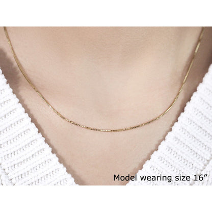 14k Yellow Gold Octagonal Box Chain 1.0mm Bids.com