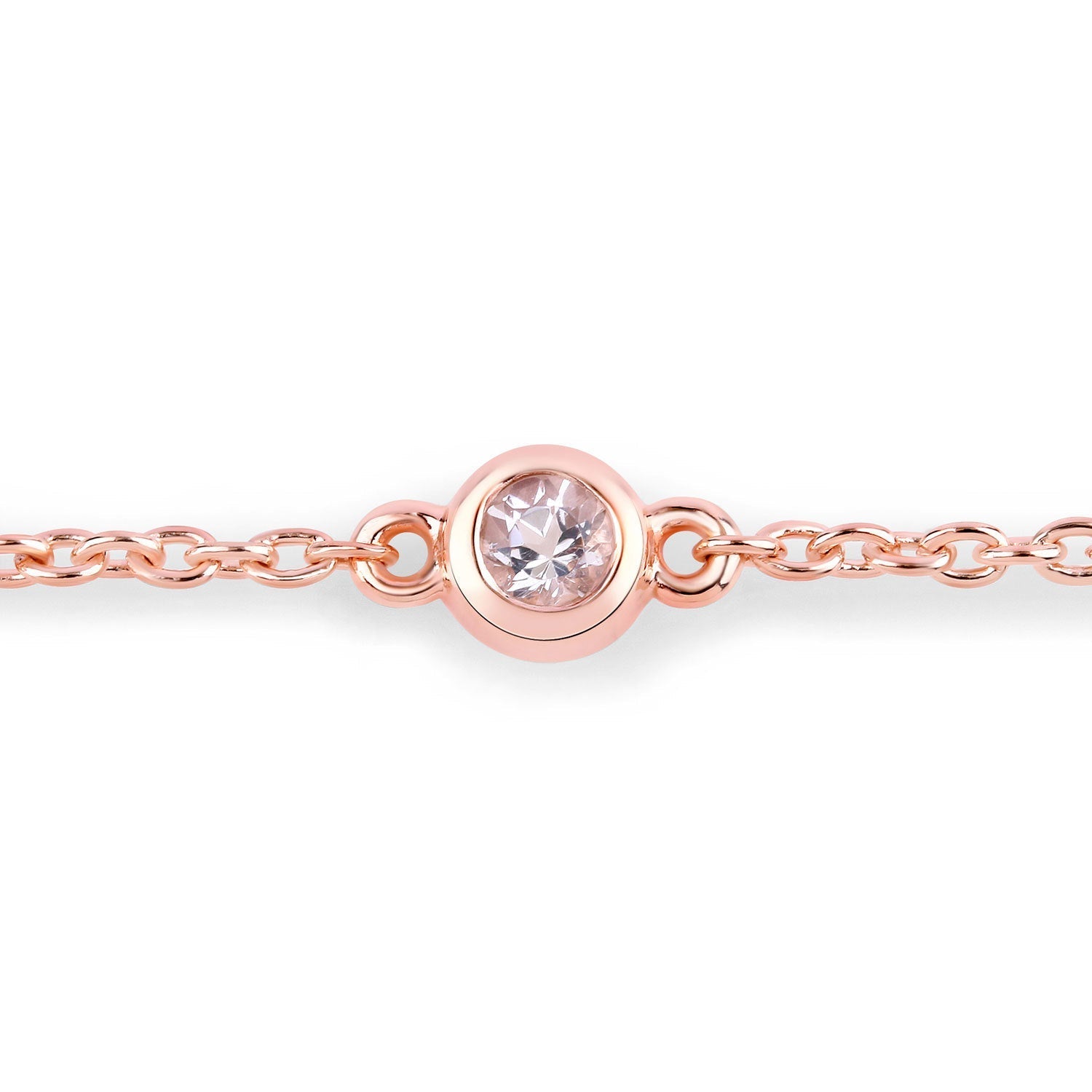 0.45 Carat Genuine Morganite .925 Sterling Silver Bracelet Bids.com