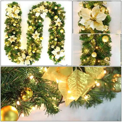 2.7 Meter Christmas Rattan Garland Decorative DailySale