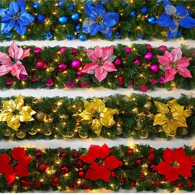 2.7 Meter Christmas Rattan Garland Decorative DailySale
