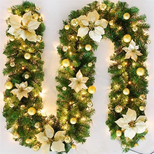 2.7 Meter Christmas Rattan Garland Decorative DailySale