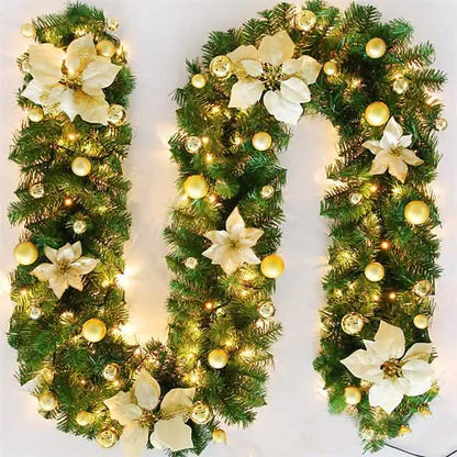 2.7 Meter Christmas Rattan Garland Decorative DailySale
