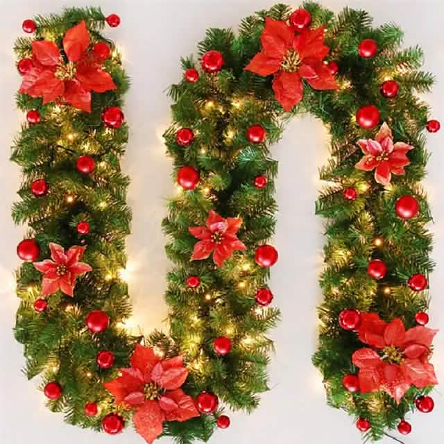 2.7 Meter Christmas Rattan Garland Decorative DailySale