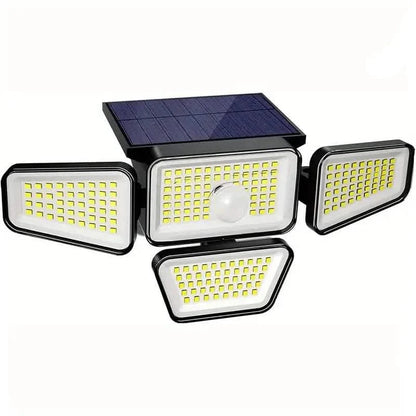 270 LEDs Solar Wall Light With Motion Sensor - 4 Head Lamp, 3 Lighting Modes Wide Angle Security Wireless Flood Light DailySale