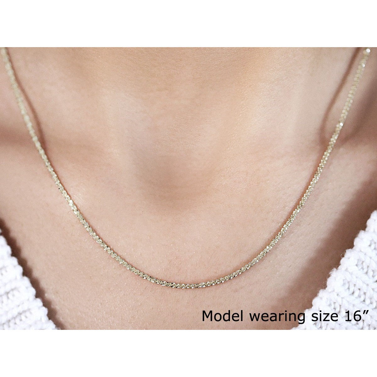 14k Yellow Gold Sparkle Chain 1.5mm Bids.com