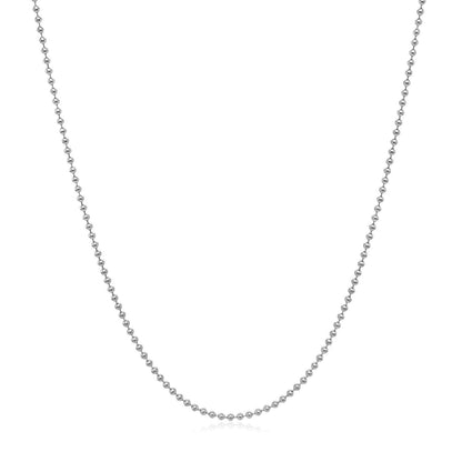 14k White Gold Bead Chain 1.0mm Bids.com