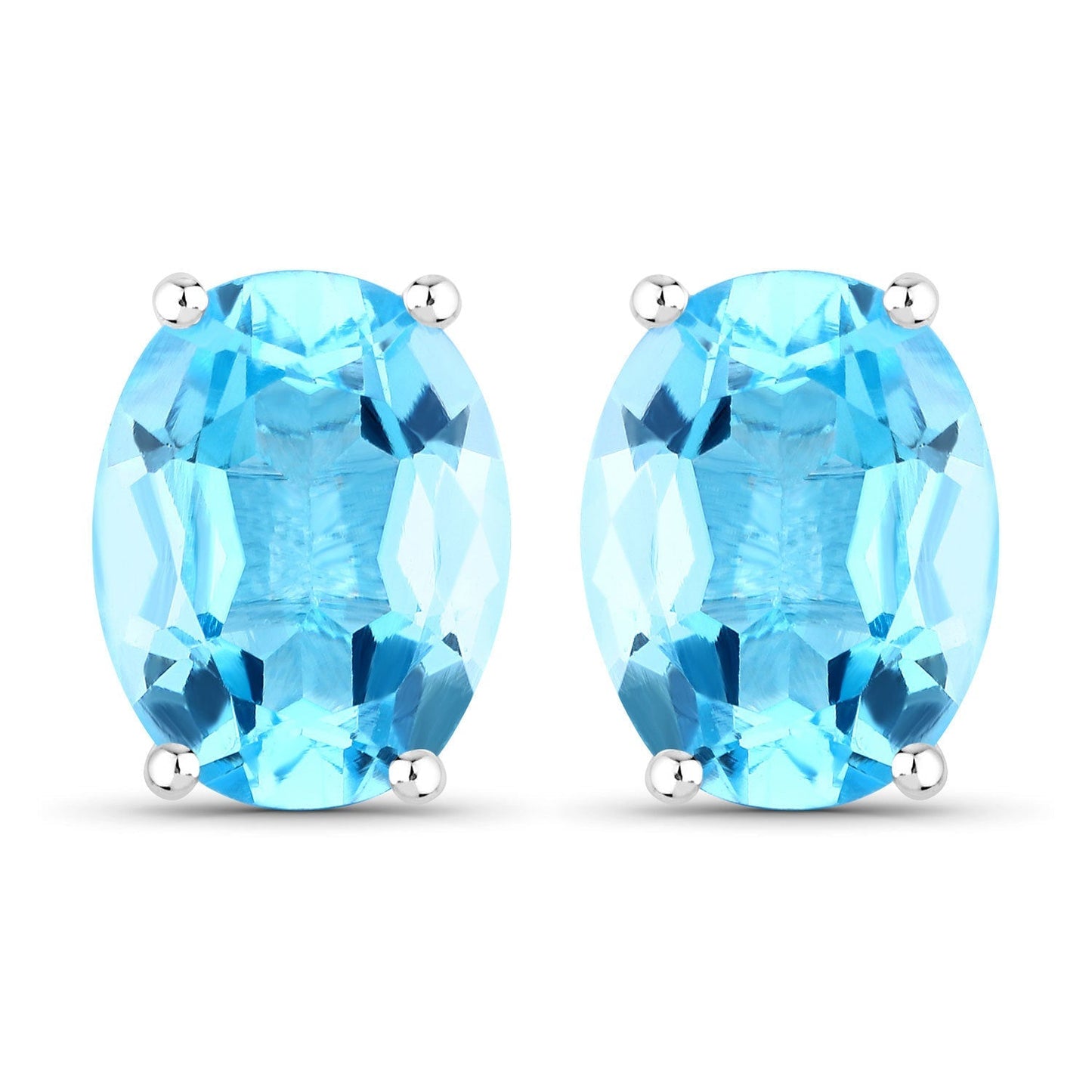 4.00 Carat Genuine Swiss Blue Topaz .925 Sterling Silver Earrings Bids.com