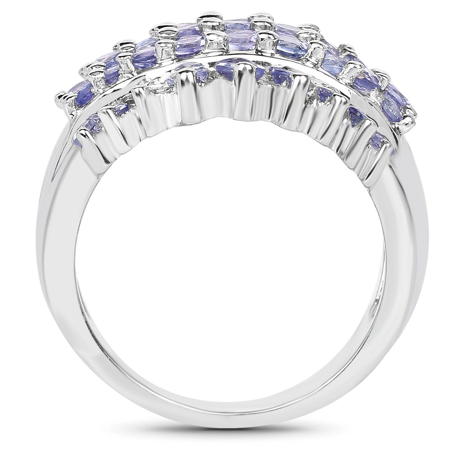 2.35 Carat Genuine Tanzanite .925 Sterling Silver Ring Bids.com