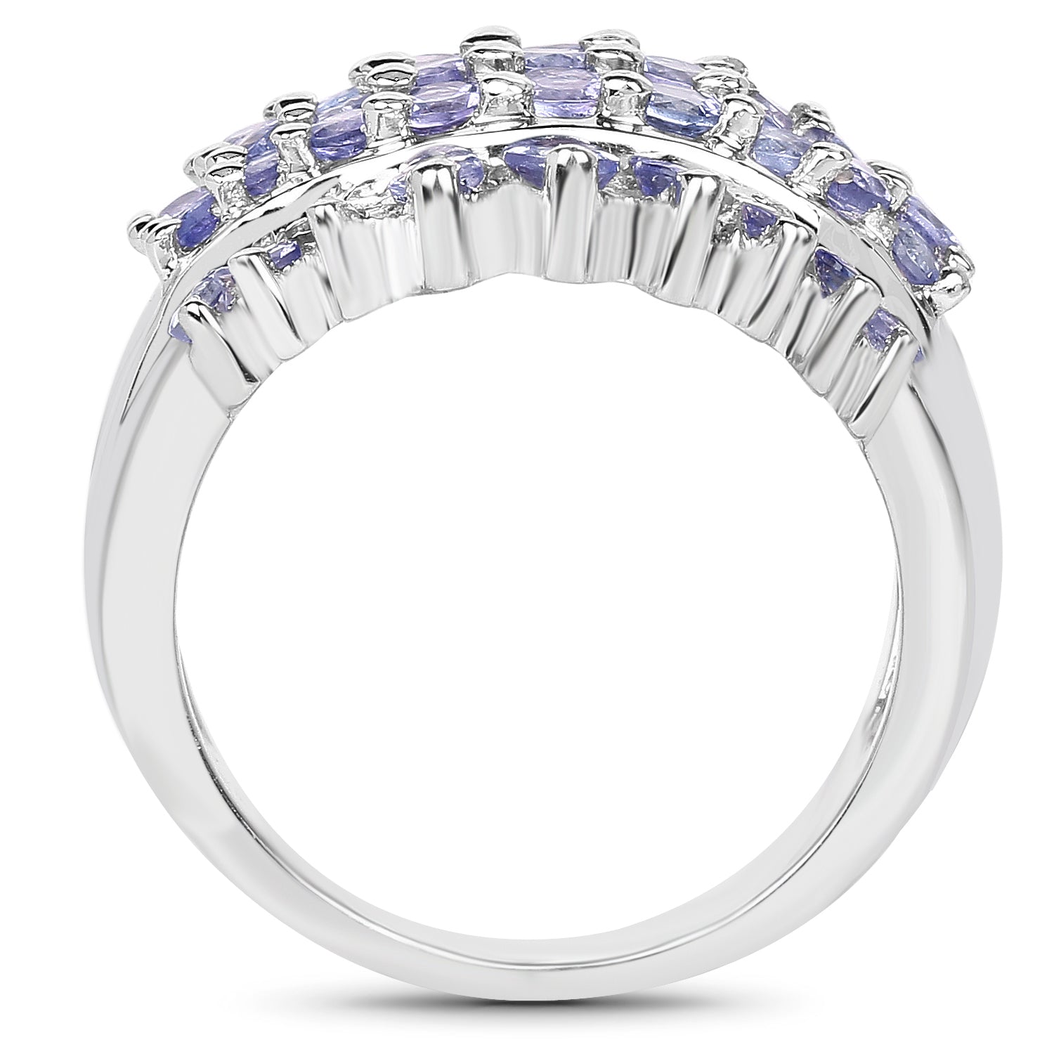 2.35 Carat Genuine Tanzanite .925 Sterling Silver Ring Bids.com