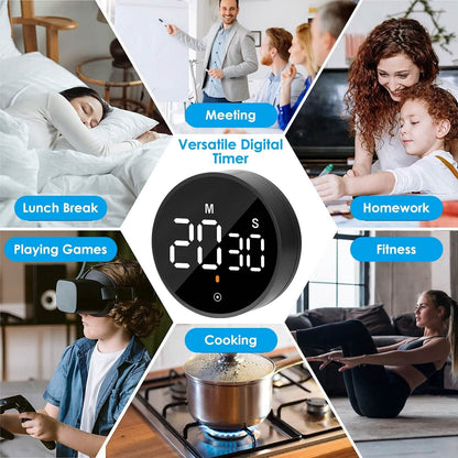 2.79" LED Digital Electronic Countdown Timer Dimmable Mutable Magnetic Clock DailySale