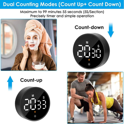 2.79" LED Digital Electronic Countdown Timer Dimmable Mutable Magnetic Clock DailySale