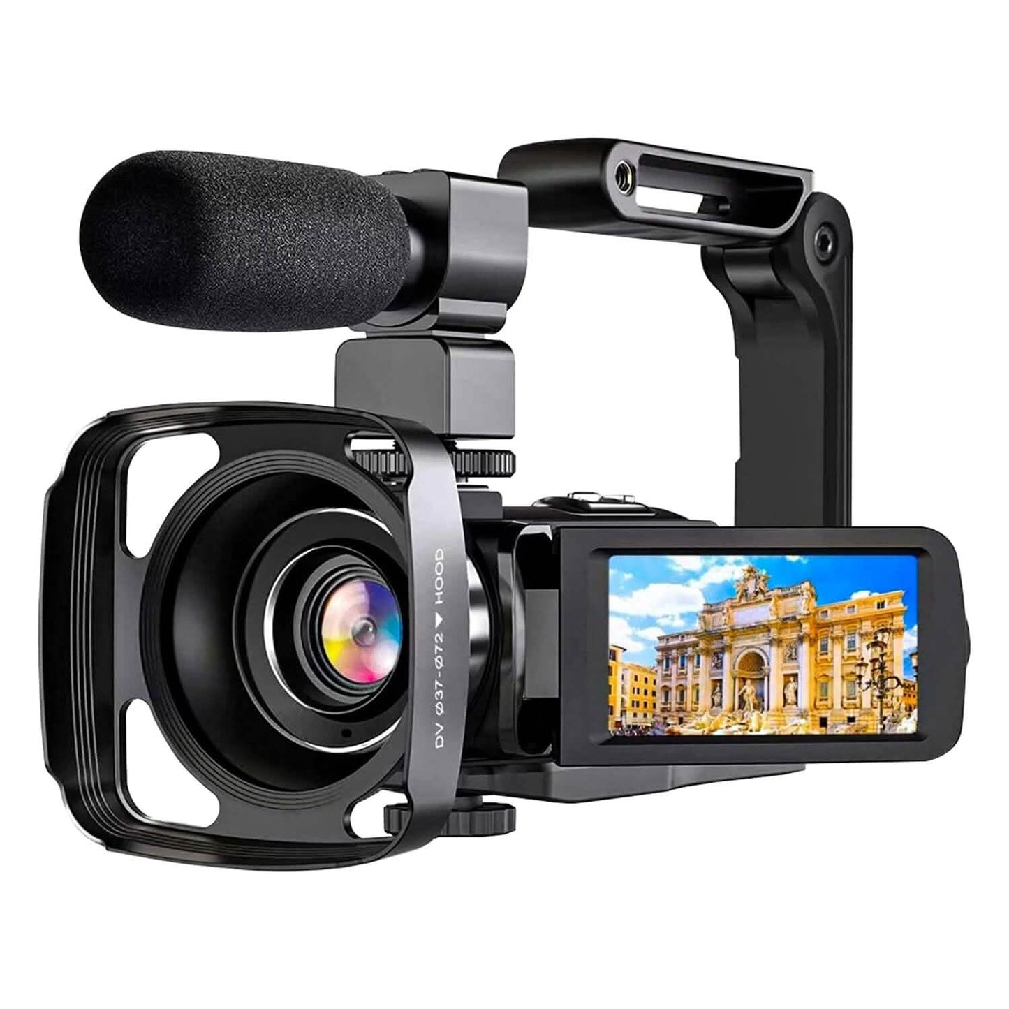 2.7K Camcorder 42MP 18x Zoom Digital Video Camera with 270° Rotating IPS Screen DailySale