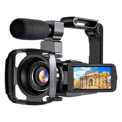 2.7K Camcorder 42MP 18x Zoom Digital Video Camera with 270° Rotating IPS Screen DailySale