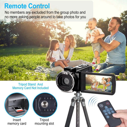 2.7K Camcorder 42MP 18x Zoom Digital Video Camera with 270° Rotating IPS Screen DailySale