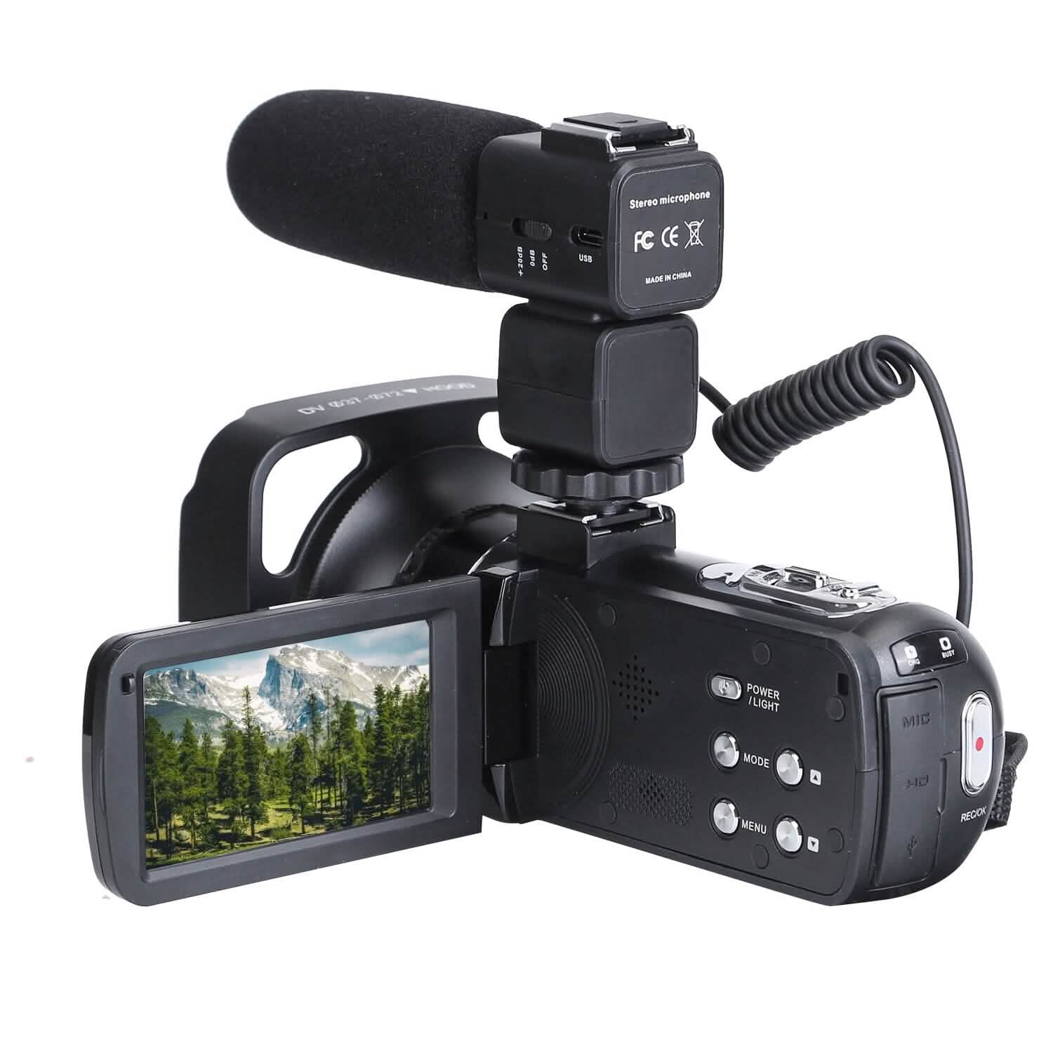 2.7K Camcorder 42MP 18x Zoom Digital Video Camera with 270° Rotating IPS Screen DailySale