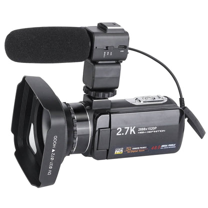 2.7K Camcorder 42MP 18x Zoom Digital Video Camera with 270° Rotating IPS Screen DailySale