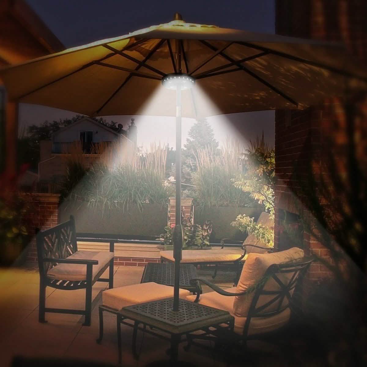 28 LED Patio Umbrella Pole Outdoor Light with Adjustable Brightness DailySale