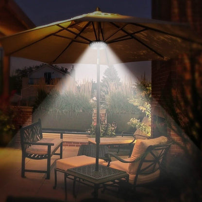 28 LED Patio Umbrella Pole Outdoor Light with Adjustable Brightness DailySale