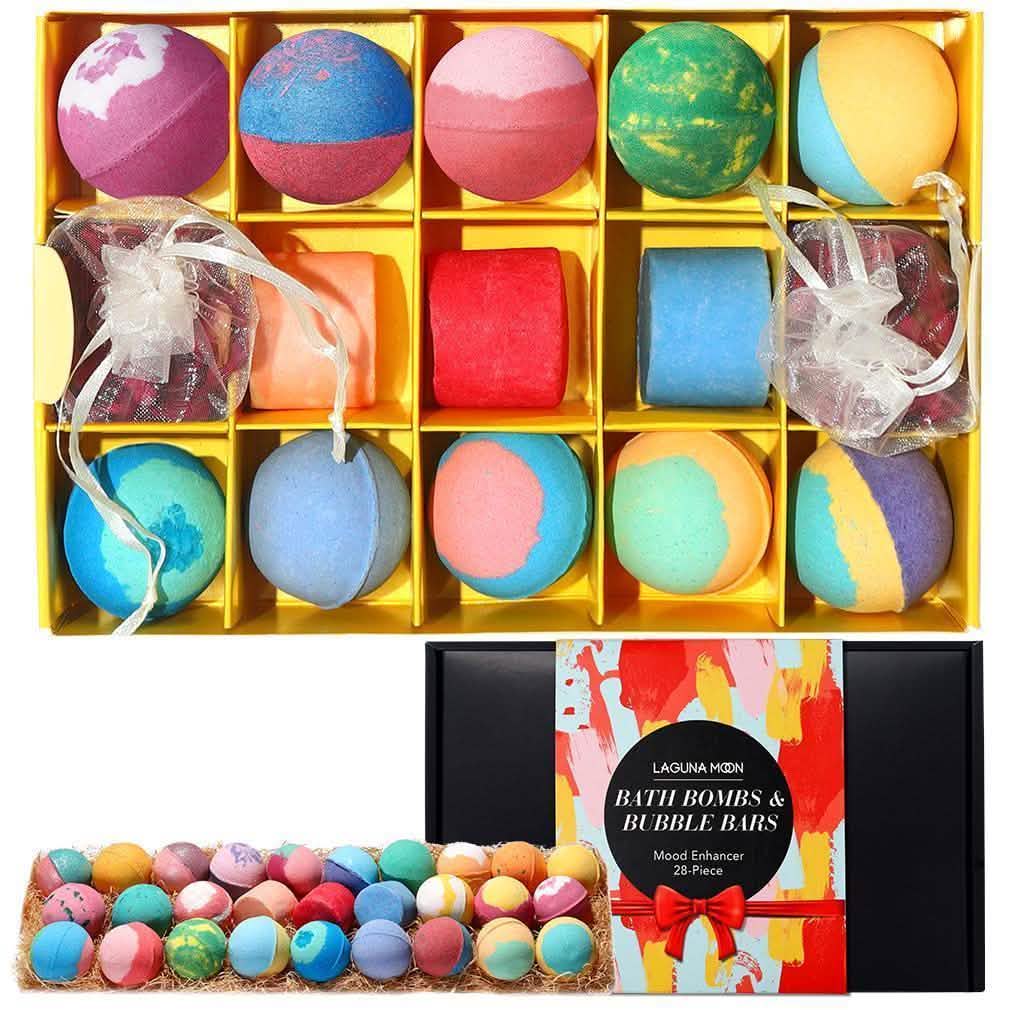 28-Piece: Bath Bombs and Bubble Bars Set DailySale