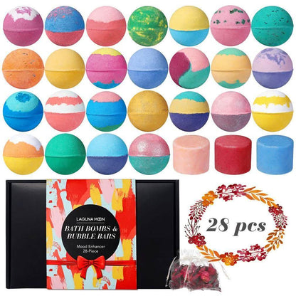 28-Piece: Bath Bombs and Bubble Bars Set DailySale