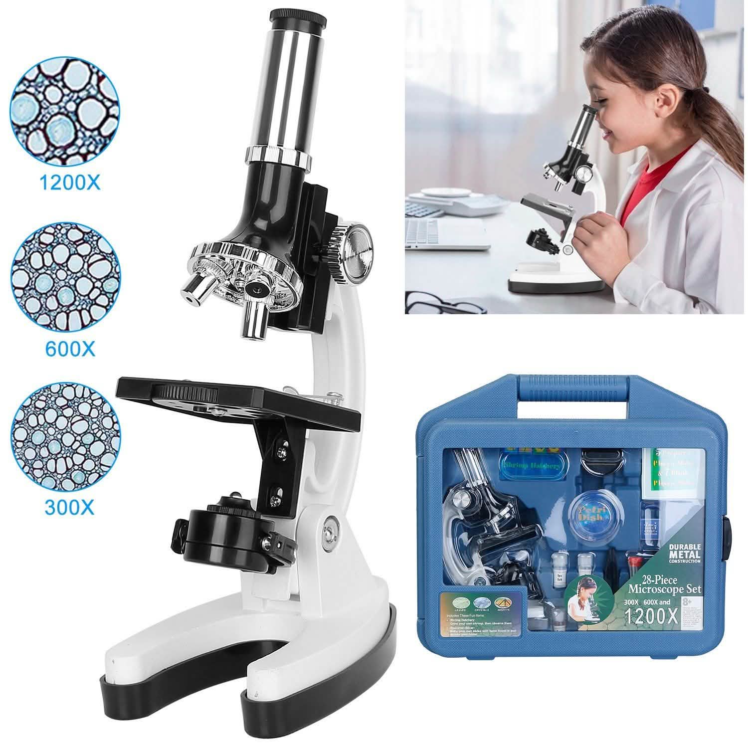 28-Pieces: Kid Microscope Set Experimental Observation Monocular DailySale