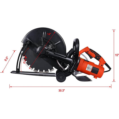 2800W Portable 14" Electric Cutter Circular Saw Concrete Saw DailySale